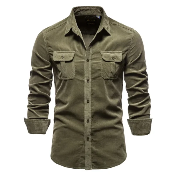 Camisa Masculina de Manga Longa 100% Algodão – Dublin, Verde
